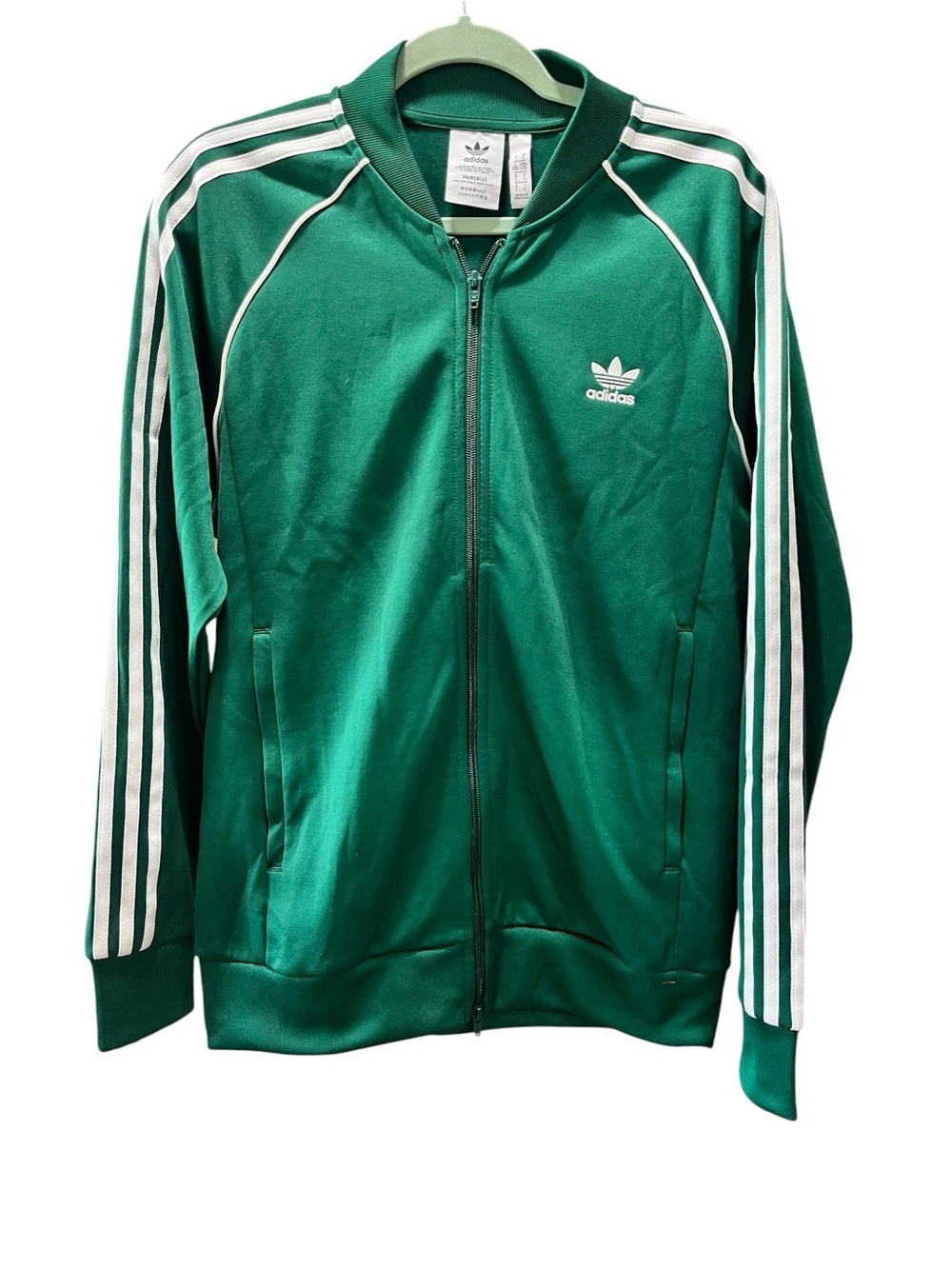 Adidas Originals Primeblue SST Track Jacket Green Men's Large